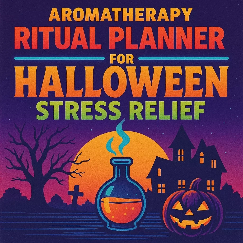 Aromatherapy Ritual Planner for Halloween Stress Relief | Digital Download Guide for Relaxation, Essential Oils, and AI-Powered Rituals