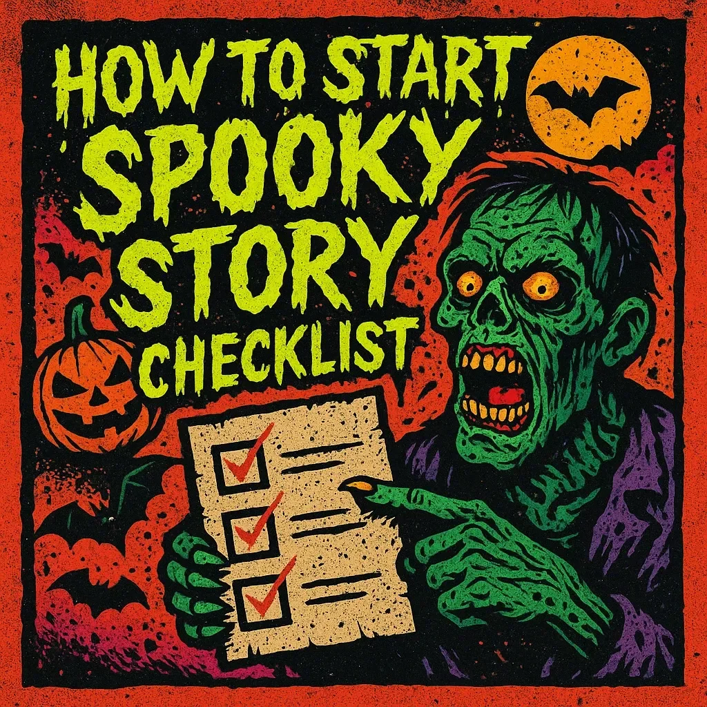 How to Start a Spooky Story Checklist – Step-by-Step Guide to Crafting Chilling Openings for Your Horror, Mystery, and Darkly Humorous Tales | Digital Writing Resource for Writers