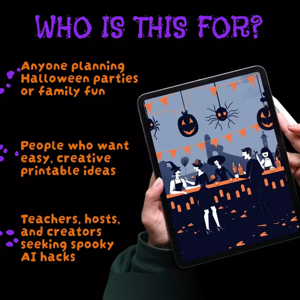 How to Use AI to Generate Halloween Game Printables | Digital Download Guide for Teachers, Parents, and Party Hosts | eBook, Checklist & AI Tutorial