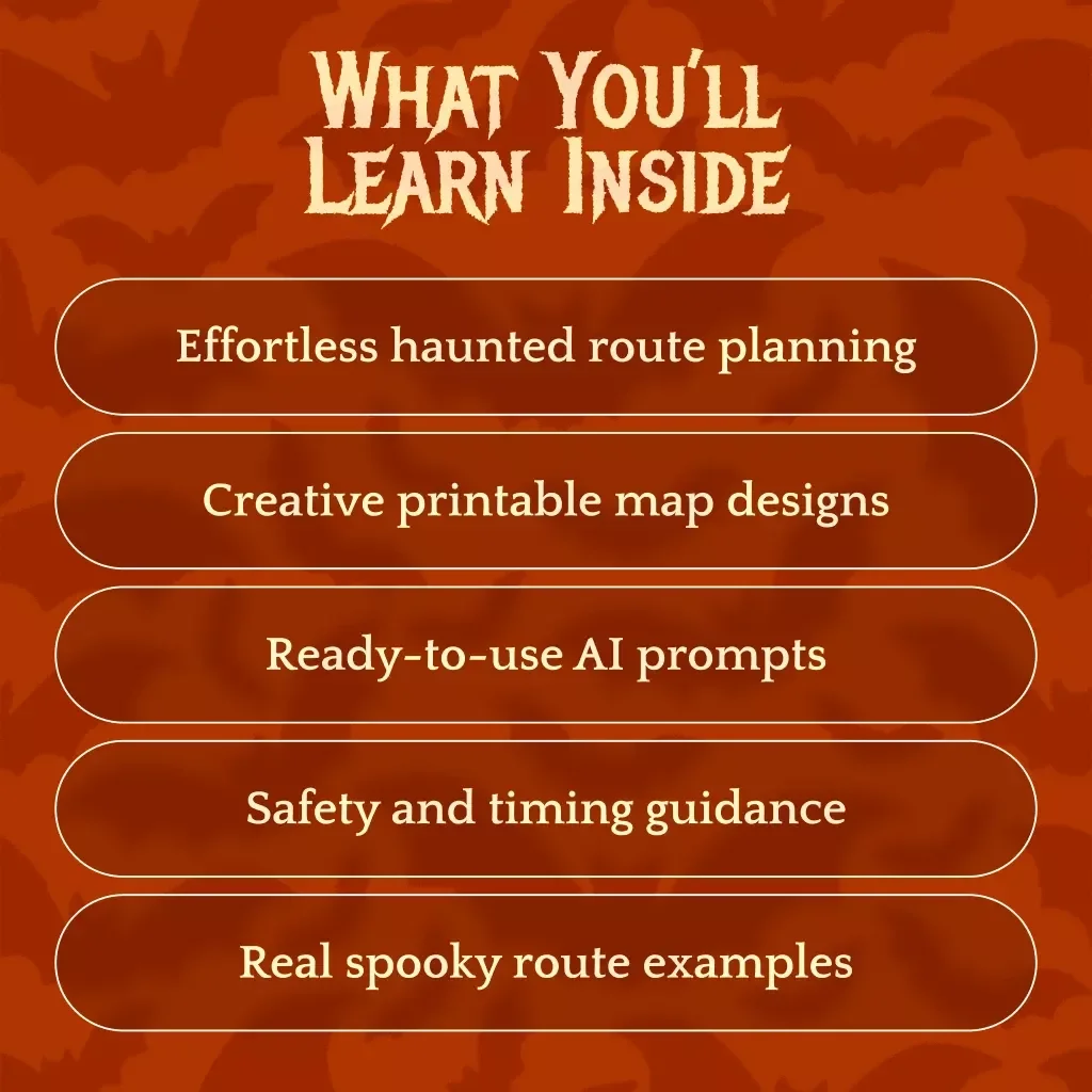 Spook Your Way: Haunted House Route Map Guide | Printable “Haunted House Route Map” Sheet | Digital Download eBook & Checklist