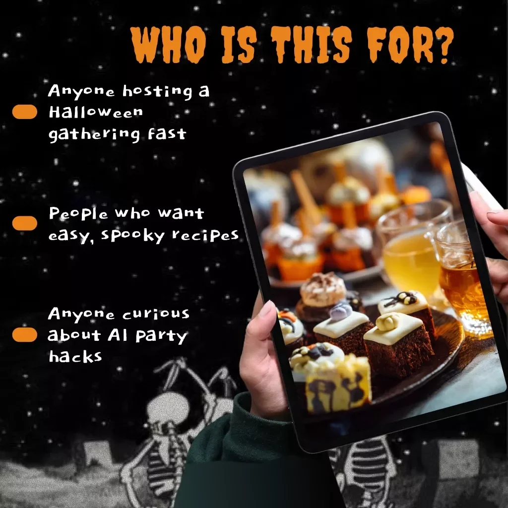 Spooktacular in 30 Minutes: Your Quick & Creepy Halloween Party Menu | Digital Download eBook | 30-Minute Party Menu Ideas for Snacks, Drinks & Treats