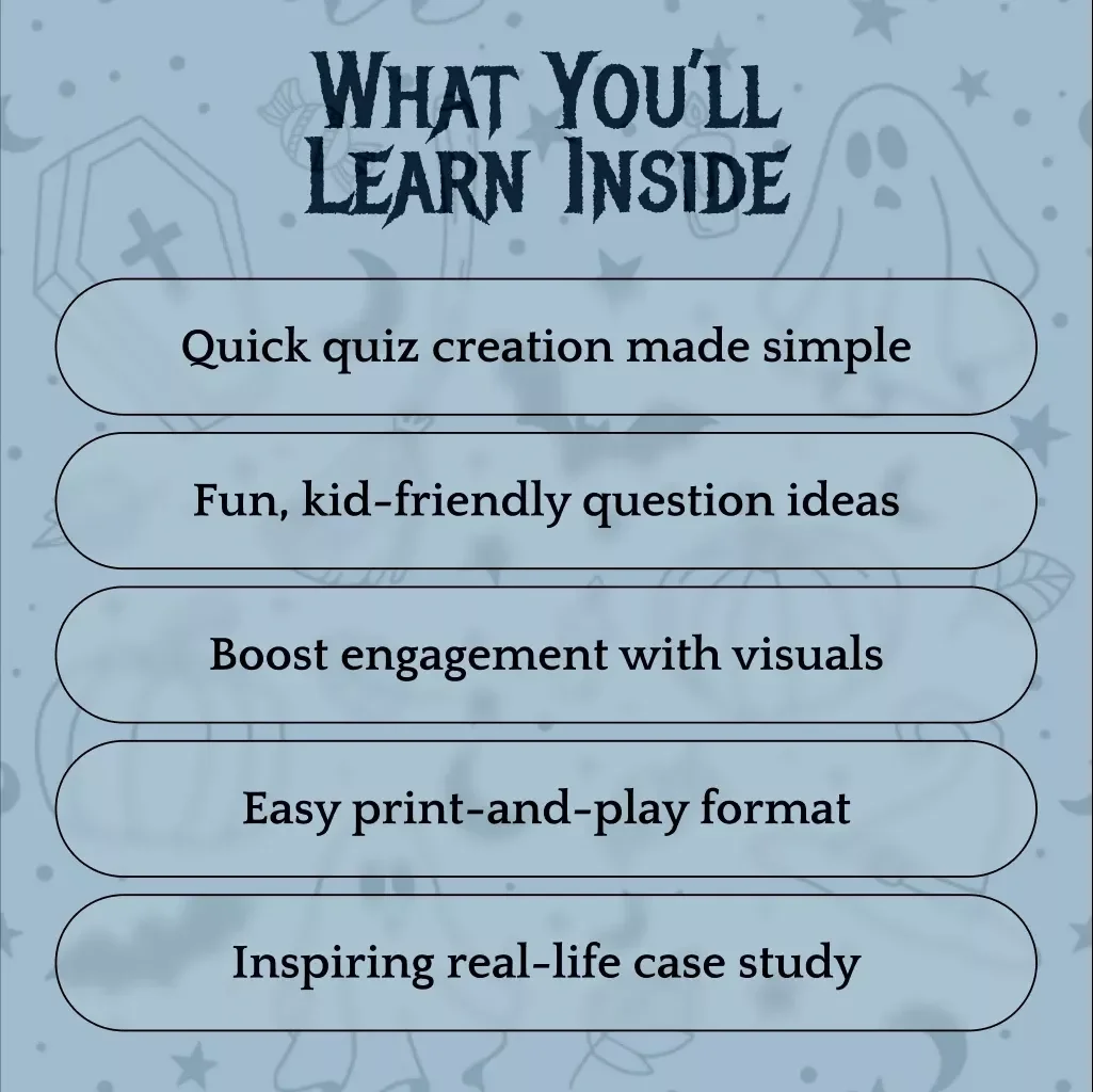Halloween Fun Quiz for Kids: Traditions and Treats | Printable Halloween Traditions Quiz for Kids | Fun Digital Download eBook & Guide
