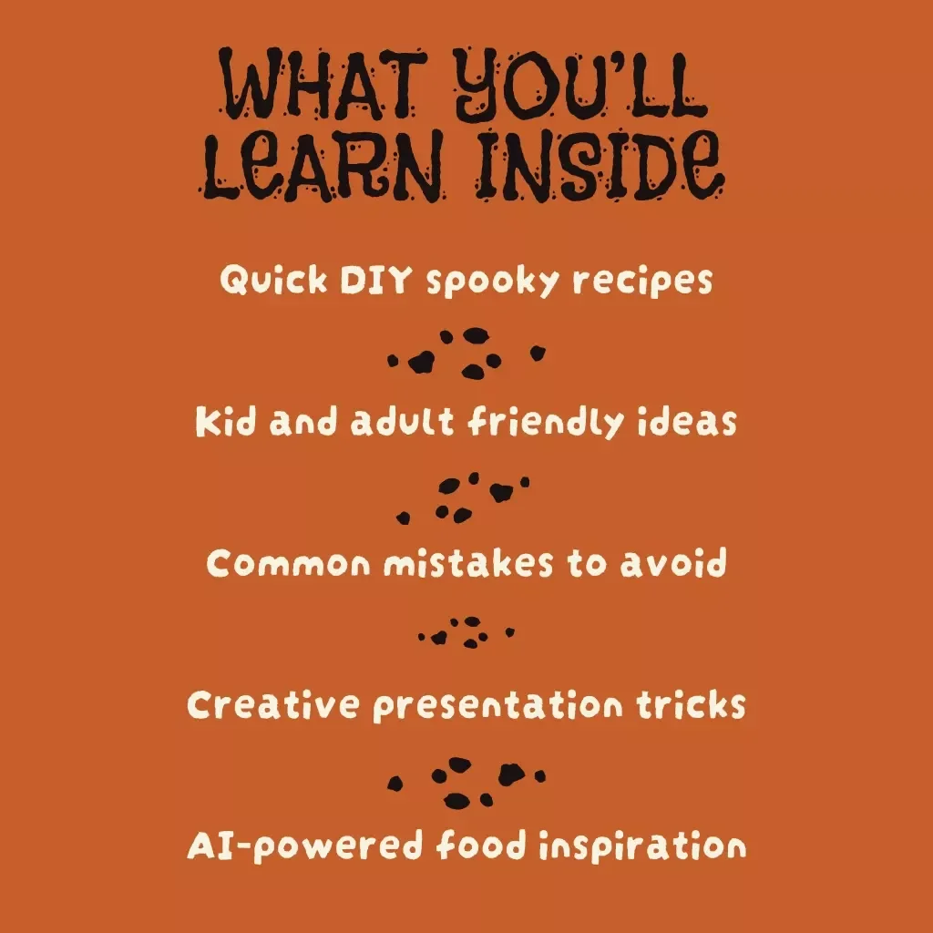 The Guide to Spooky Halloween Party Food | Digital Download eBook | Creepy Appetizers, Desserts & Party Ideas