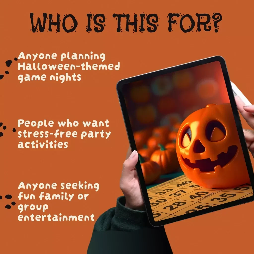 How to Host a Spooktacular Printable Bingo Night | Halloween Party Game Guide | Digital Download eBook for Families, Friends & Classrooms