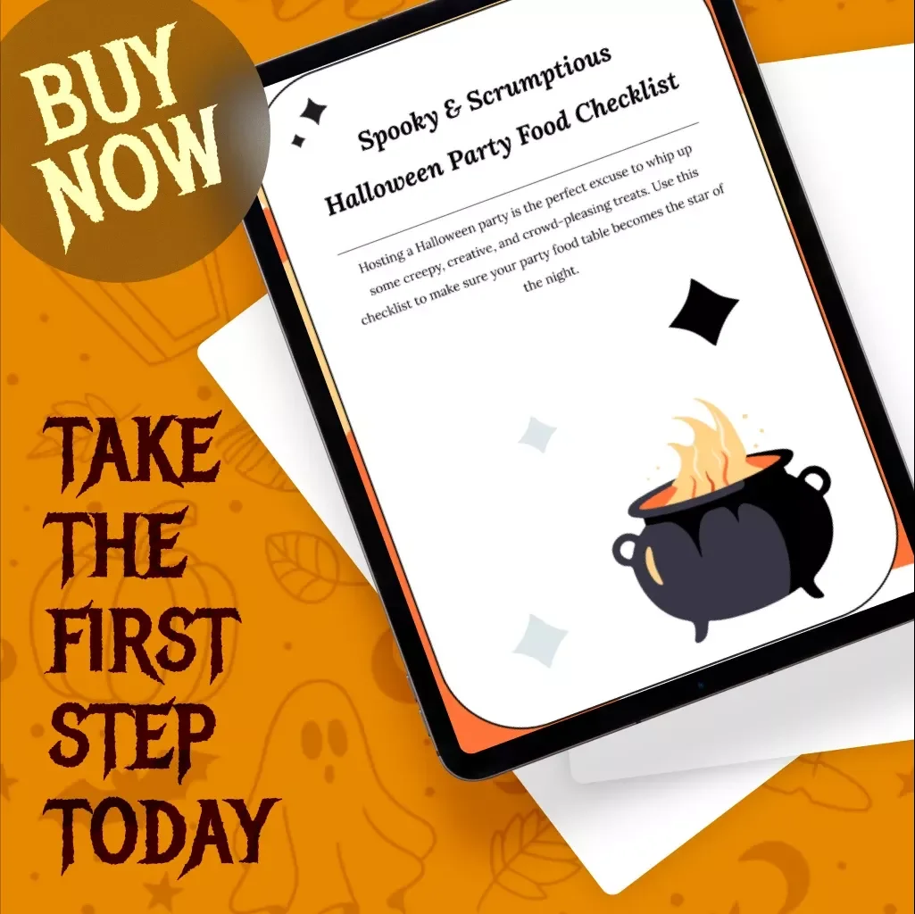 Spooky & Scrumptious Halloween Party Food Checklist | Halloween Food Ideas | Digital Download Party Guide