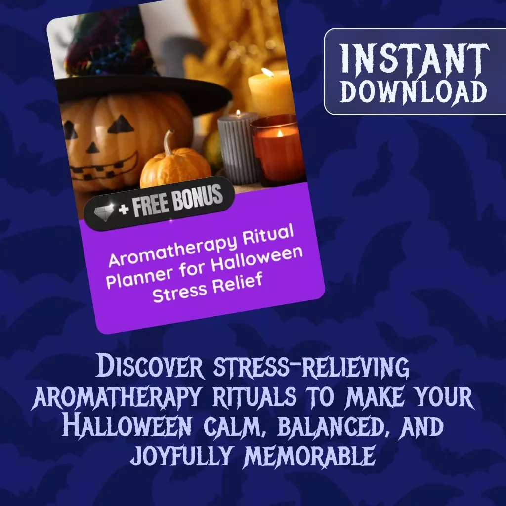 Aromatherapy Ritual Planner for Halloween Stress Relief | Digital Download Guide for Relaxation, Essential Oils, and AI-Powered Rituals