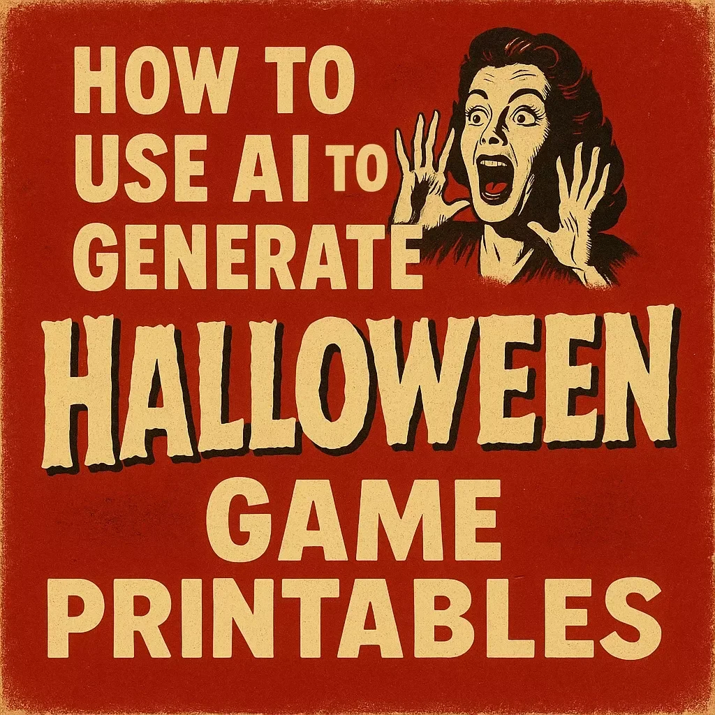 How to Use AI to Generate Halloween Game Printables | Digital Download Guide for Teachers, Parents, and Party Hosts | eBook, Checklist & AI Tutorial