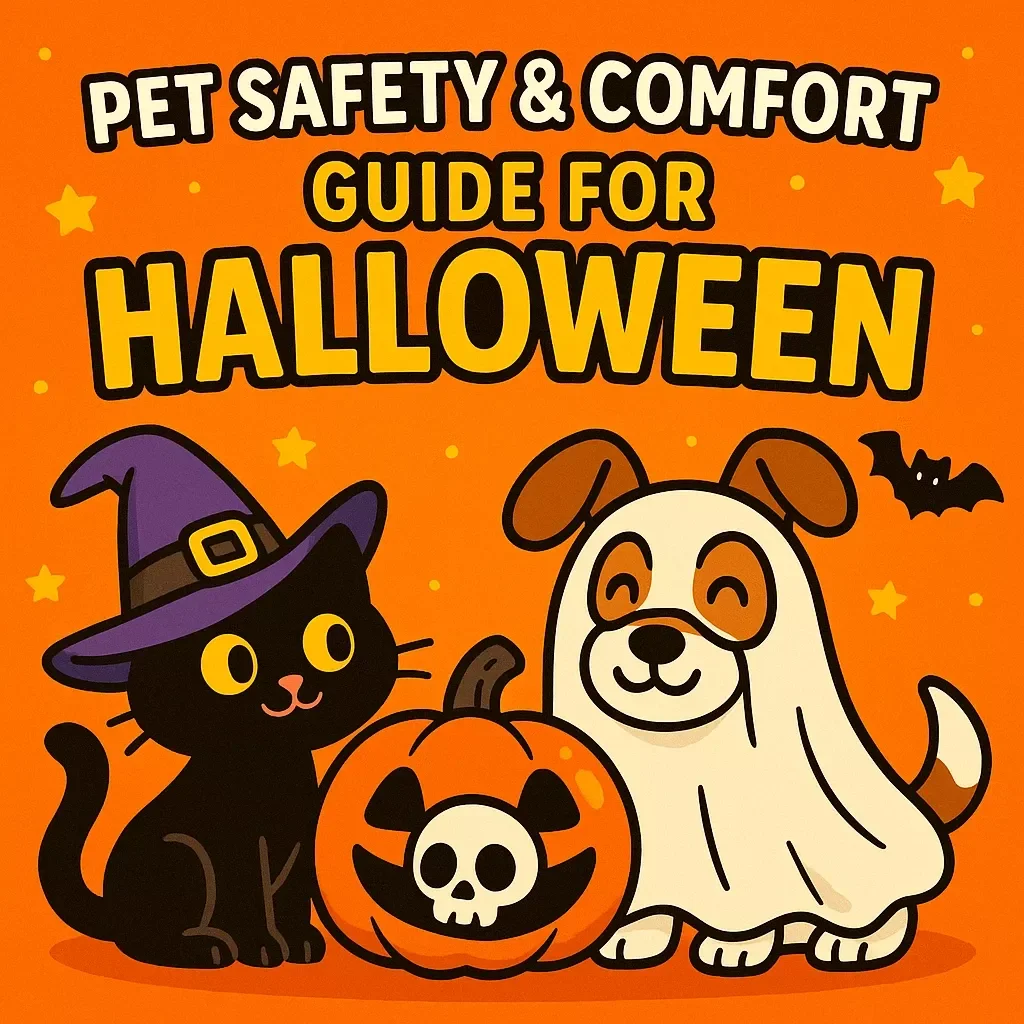 Pet Safety & Comfort Guide for Halloween | Digital Download eBook for Pet Parents | Keep Dogs & Cats Calm, Safe, and Stress-Free During Halloween