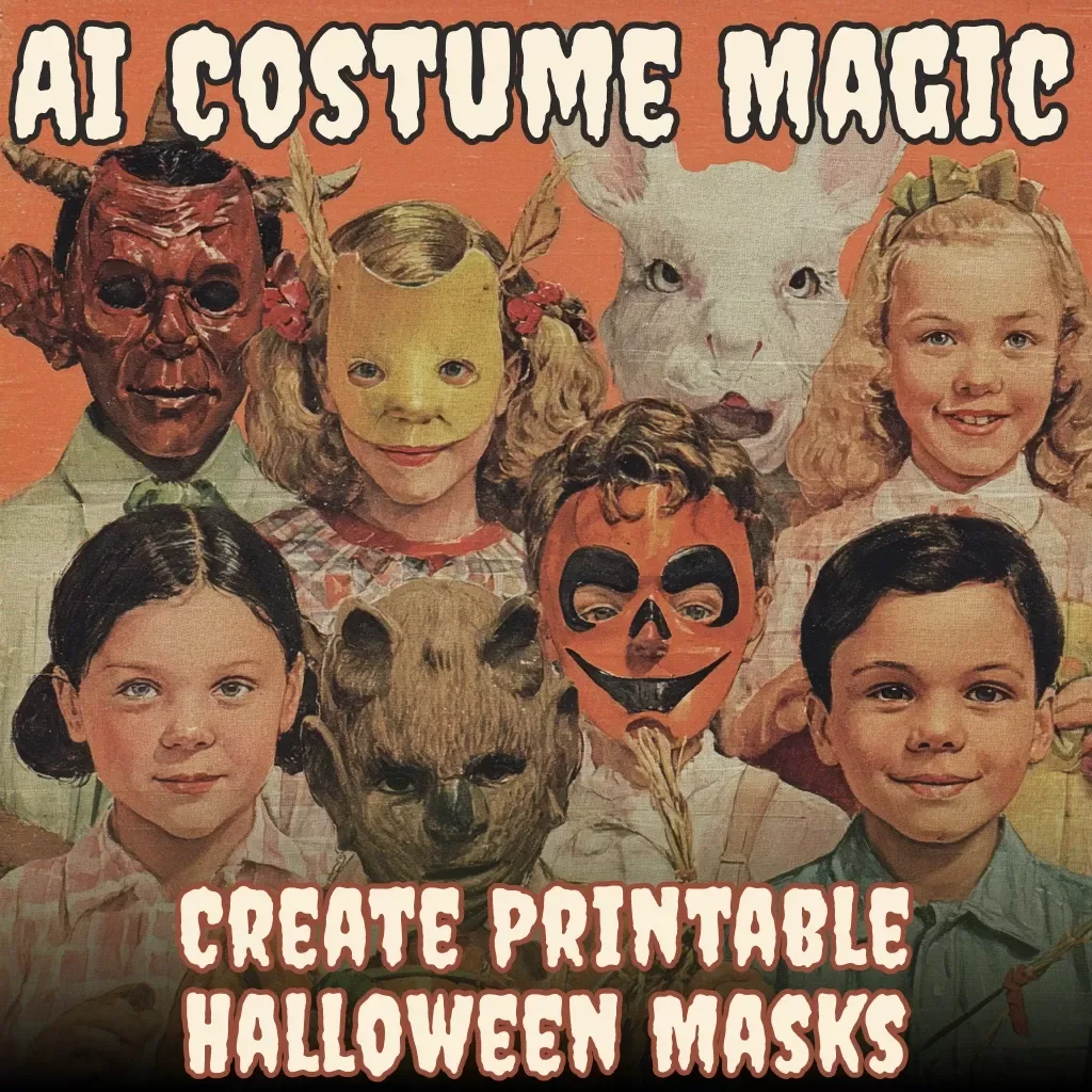 AI Costume Magic: Create Printable Halloween Masks in Minutes | Digital Download Guide | How AI Helps Generate Printable Halloween Masks | eBook, DIY Checklist & Creative Ideas