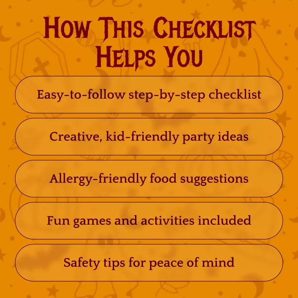 Spooktacular Kids’ Halloween Party Checklist | Digital Download | Fun Halloween Party Ideas for Kids | Printable Guide