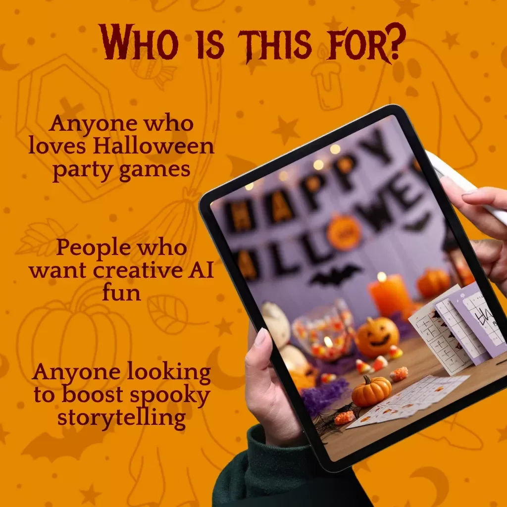 Spooktacular AI Mad Libs: Your Guide to Creepy-Fun Halloween Prompts | AI-Generated Halloween Mad Libs Prompts Guide | Printable Digital Download for Party Games, eBook, and Creative Fun
