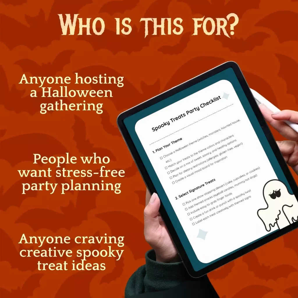 Spooky Treats Party Checklist | Halloween Treat Ideas for Party | Printable Digital Download