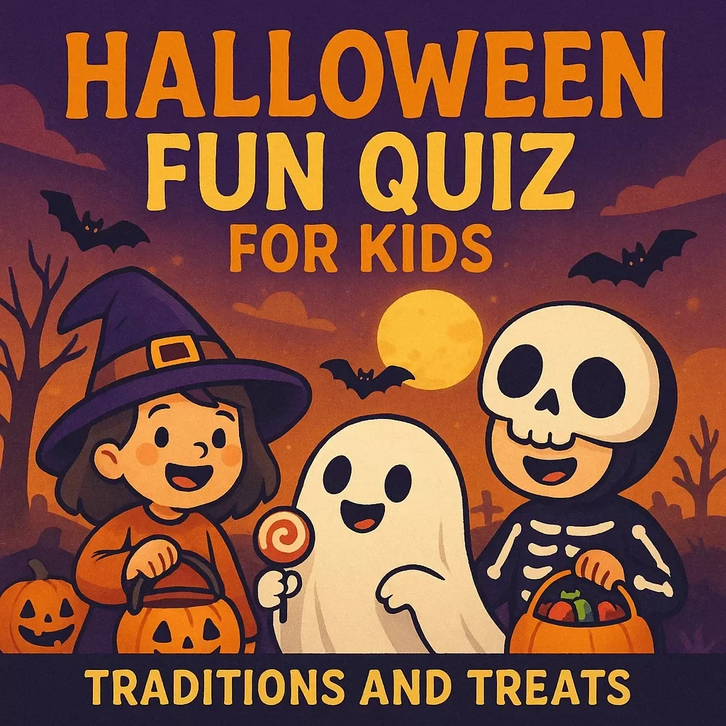 Halloween Fun Quiz for Kids: Traditions and Treats | Printable Halloween Traditions Quiz for Kids | Fun Digital Download eBook & Guide