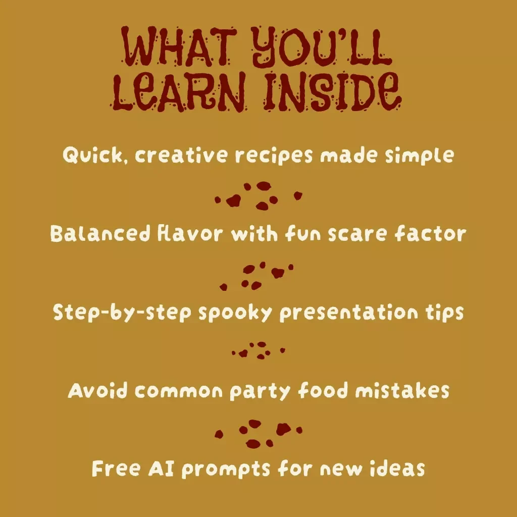 Spooky Halloween Party Recipes | eBook for Creepy Cocktails, Haunted Punches, Witch’s Brew Mocktails, Spooky Appetizers, Monster Mains & Terrifying Desserts | Digital Download for Halloween Party Food Ideas