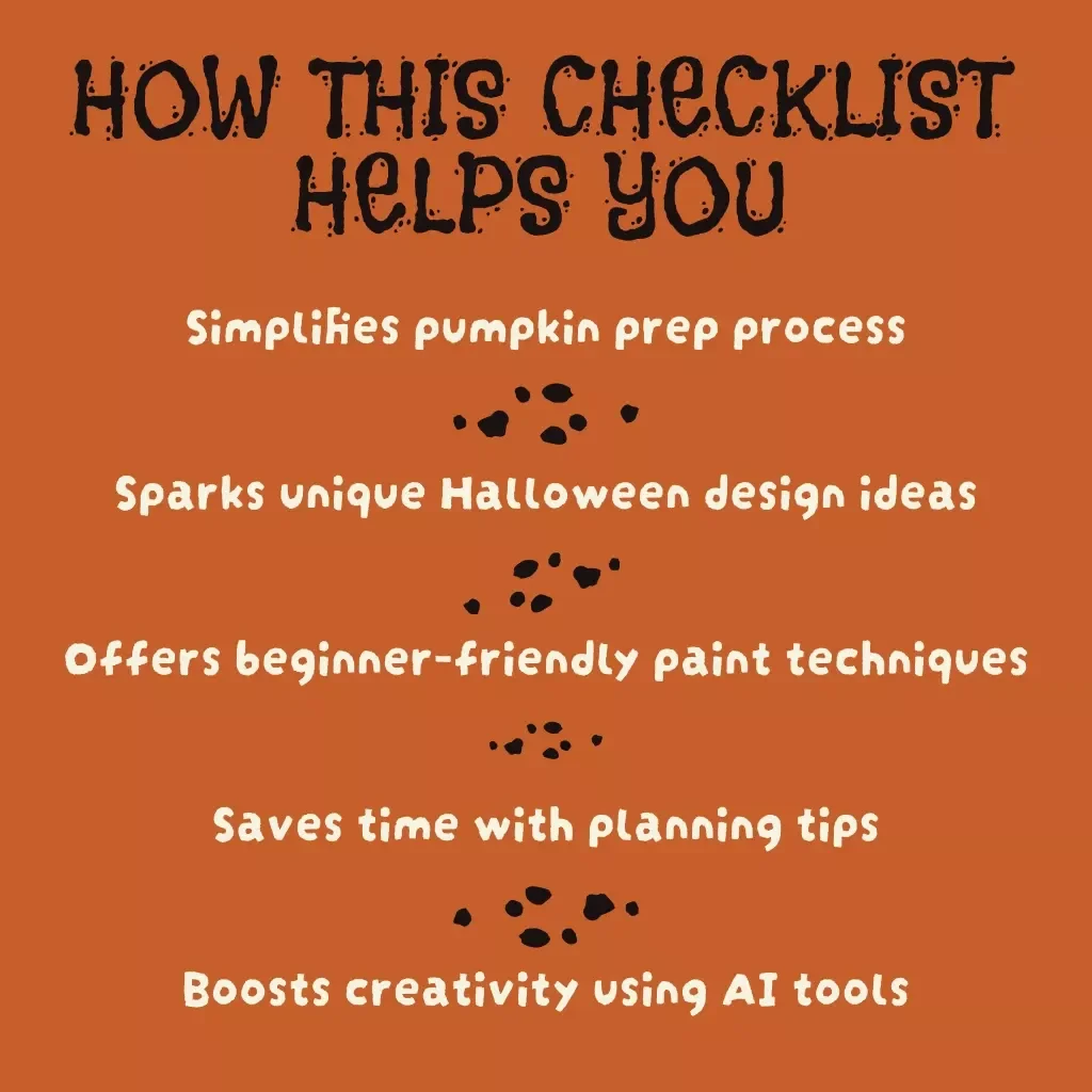 Creepy & Creative Pumpkin Painting Checklist | Halloween Pumpkin Painting Ideas | Spooky DIY Digital Download