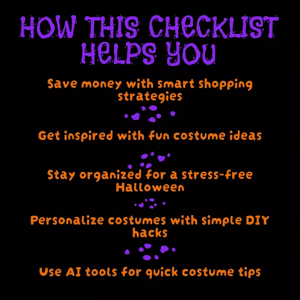 Spooky Costume Planner Checklist | How to Build a Budget Halloween Costume Planner | Printable Digital Download
