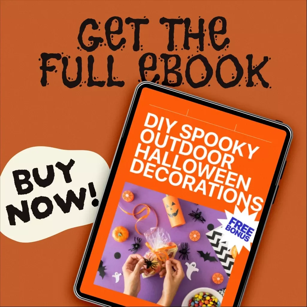 DIY Spooky Outdoor Halloween Decorations eBook | Haunted Yard Guide, Creepy DIY Props, Spooky Lighting Ideas, AI Halloween Decor Tips