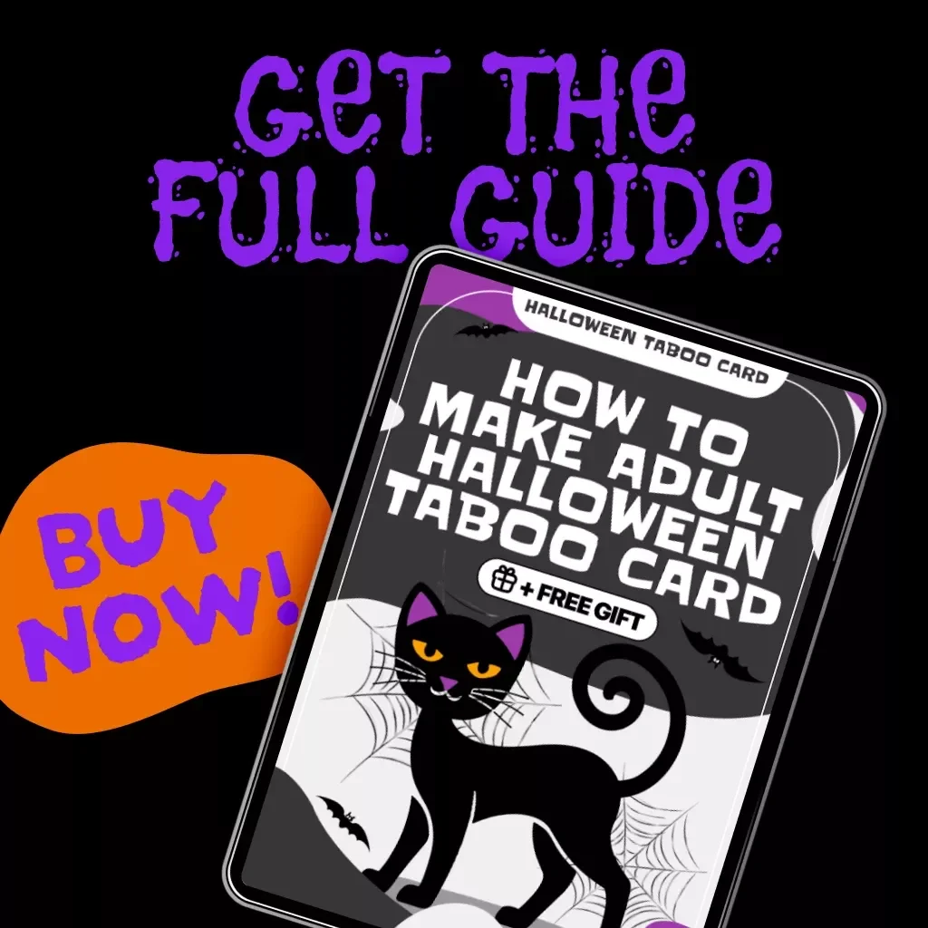 How to Make Adult Halloween Taboo Card | DIY Game Night Guide | Printable Party eBook for Adults