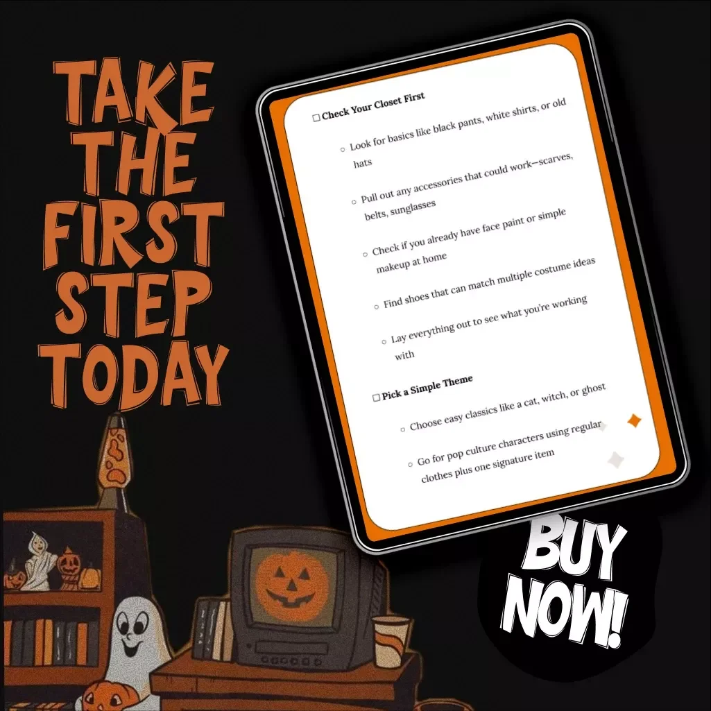 Last-Minute Halloween Costume Ideas Checklist | Instant Digital Download | DIY Easy Costumes Guide for Adults, Teens, and Kids | Quick, Creative & Fun Halloween eBook