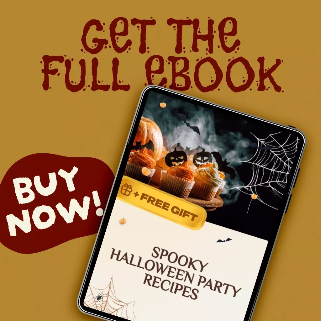 Spooky Halloween Party Recipes | eBook for Creepy Cocktails, Haunted Punches, Witch’s Brew Mocktails, Spooky Appetizers, Monster Mains & Terrifying Desserts | Digital Download for Halloween Party Food Ideas