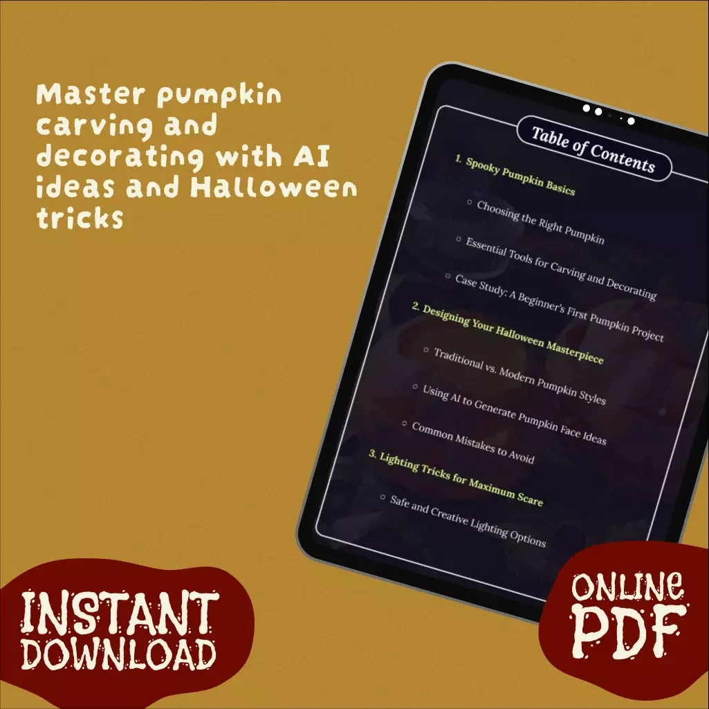 Pumpkin Frights Unleashed: Ultimate Halloween Pumpkin Carving Guide, AI Pumpkin Face Ideas & Spooky Decorating Tips for Beginners and DIY Enthusiasts