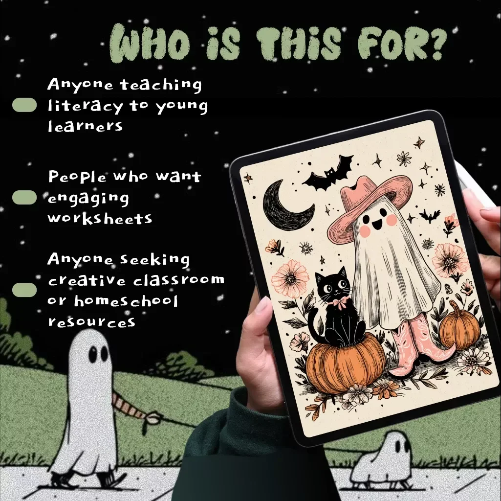 Spooktacular Literacy Worksheet Creation Checklist | Halloween eBook, Teacher Guide, Printable Planning Resource, Digital Download for Literacy Activities