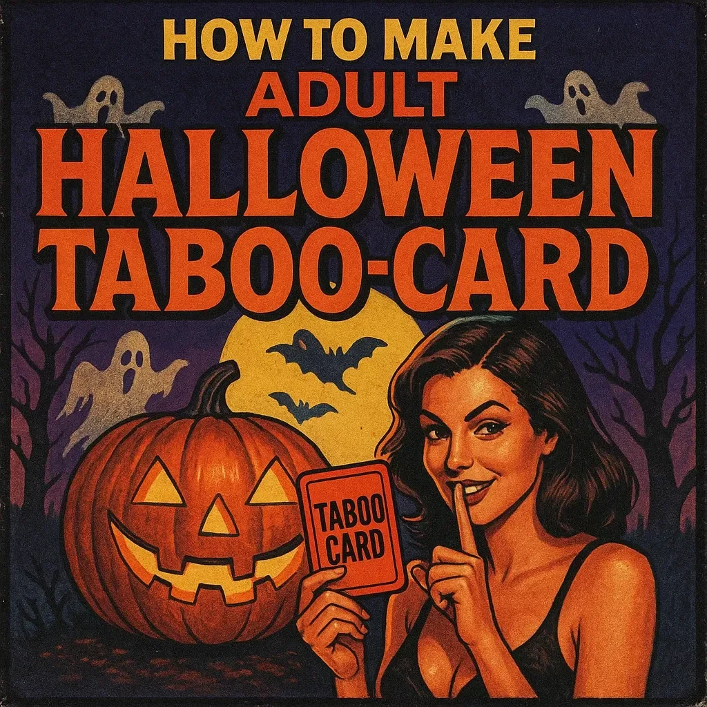 How to Make Adult Halloween Taboo Card | DIY Game Night Guide | Printable Party eBook for Adults