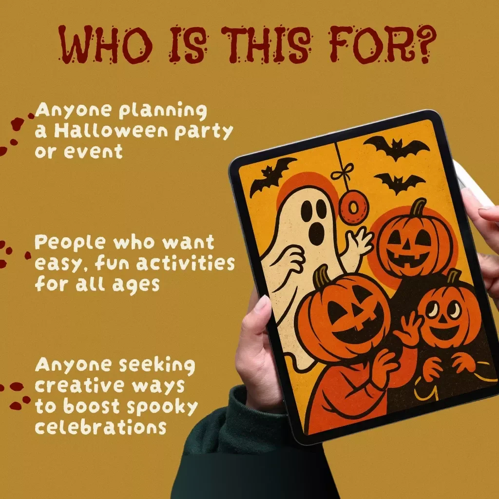 Spooktacular Halloween Game Ideas Checklist | Printable Halloween Party Games for Kids, Teens & Adults | Instant Digital Download