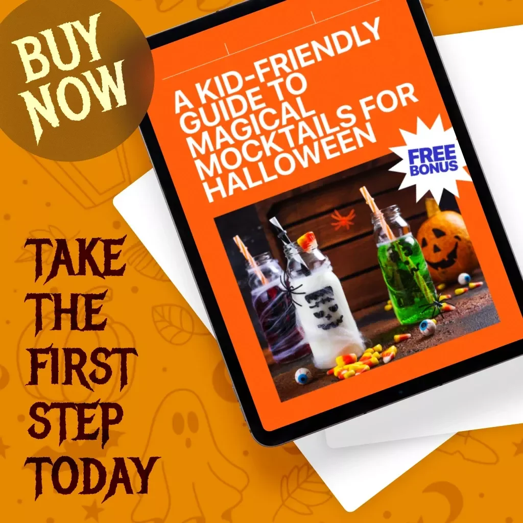 A Kid-Friendly Guide to Magical Mocktails for Halloween | Spooky Kid-Safe Mocktails eBook, Fun Halloween Drink Recipes for Kids Party