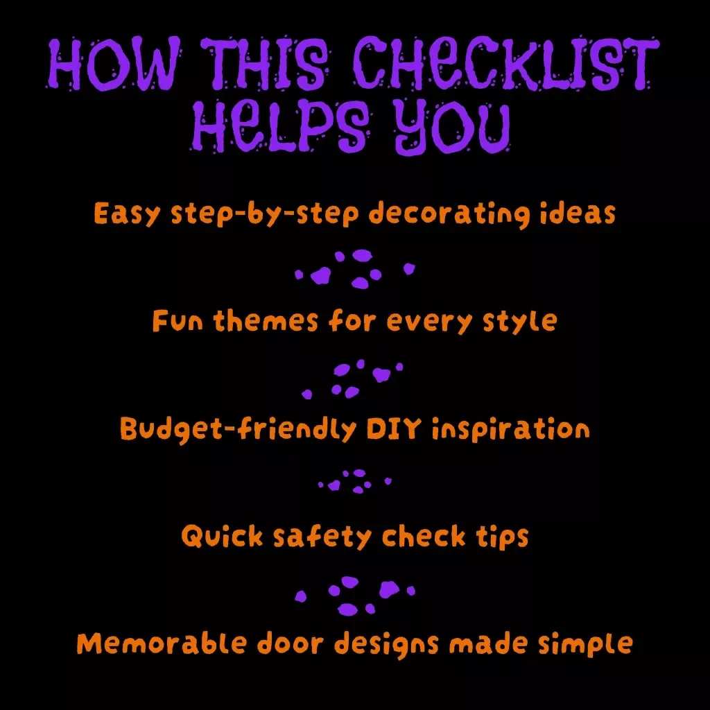 Spooktacular Halloween Door Checklist | Digital Download for halloween door decoration ideas, DIY spooky porch décor & festive entryway inspiration