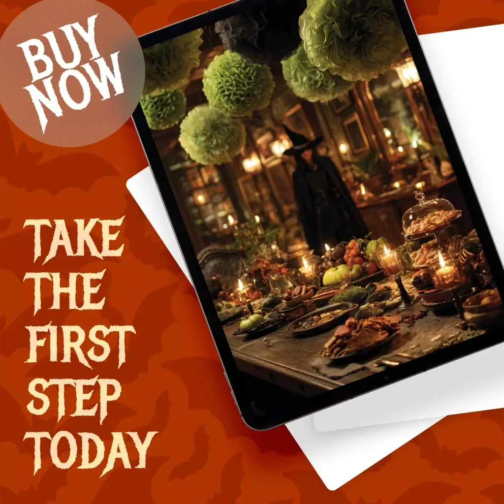 Spooky Halloween Dinner Checklist | Digital Download for Spooky Halloween Dinner Ideas, Party Planning, and Themed Recipes