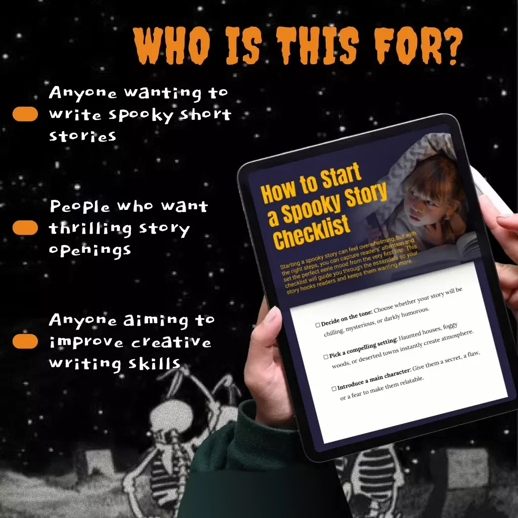 How to Start a Spooky Story Checklist – Step-by-Step Guide to Crafting Chilling Openings for Your Horror, Mystery, and Darkly Humorous Tales | Digital Writing Resource for Writers