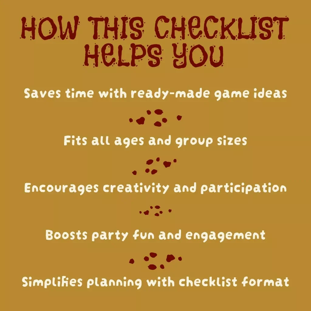 Spooktacular Halloween Game Ideas Checklist | Printable Halloween Party Games for Kids, Teens & Adults | Instant Digital Download