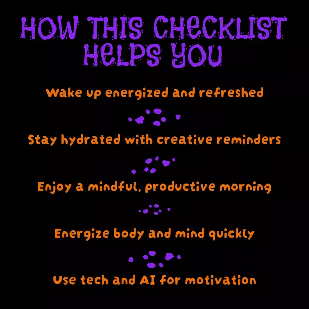 Spooky Morning Energy Checklist | Haunted Morning Energy Boost Planner | Digital Download Self-Care Routine Guide