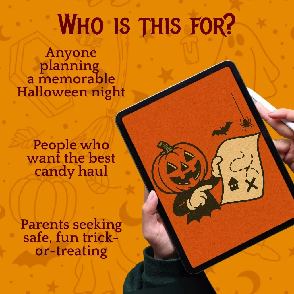 The Ultimate Trick-or-Treat Route Map | Halloween eBook | Digital Download Guide for Planning the Best Candy Haul Night