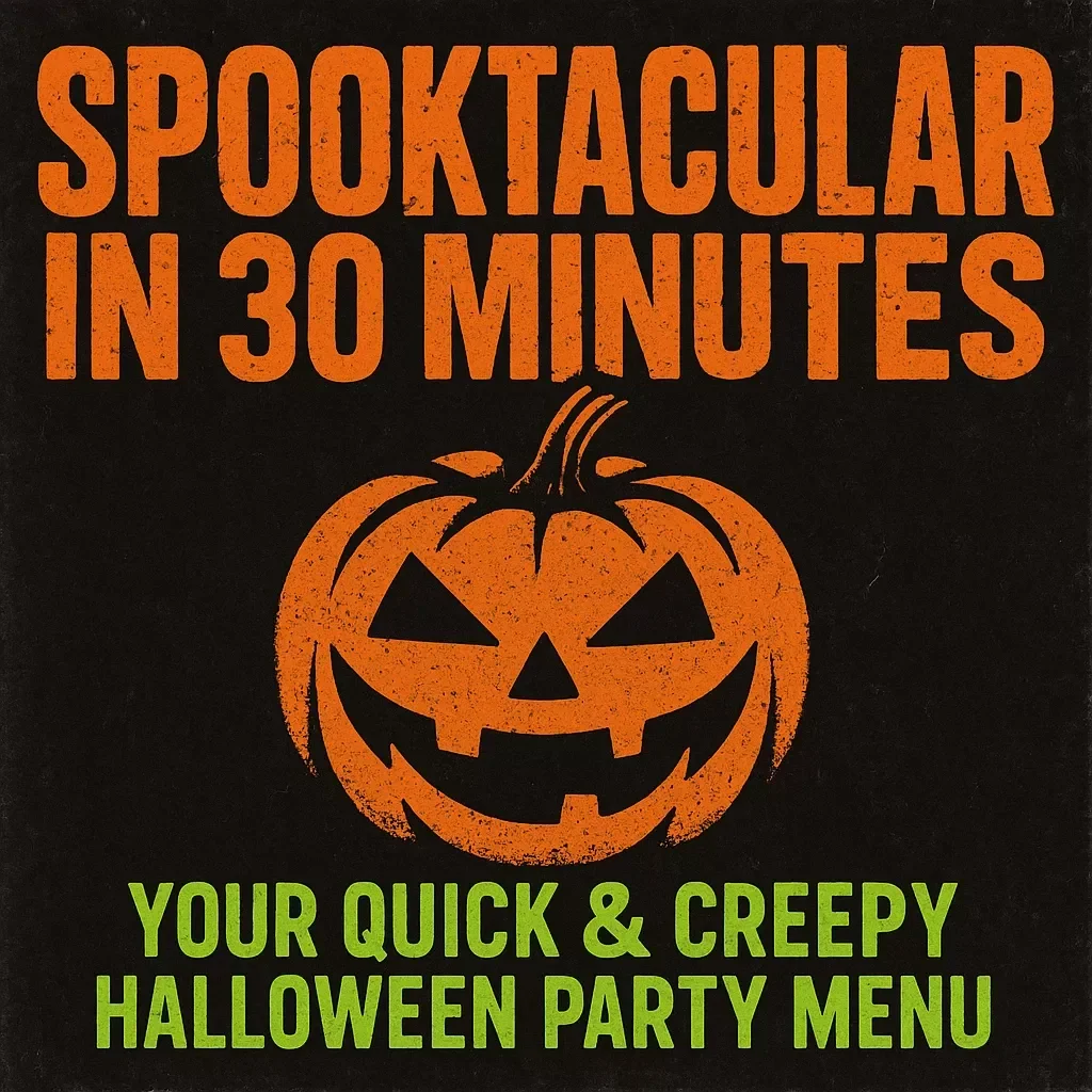 Spooktacular in 30 Minutes: Your Quick & Creepy Halloween Party Menu | Digital Download eBook | 30-Minute Party Menu Ideas for Snacks, Drinks & Treats