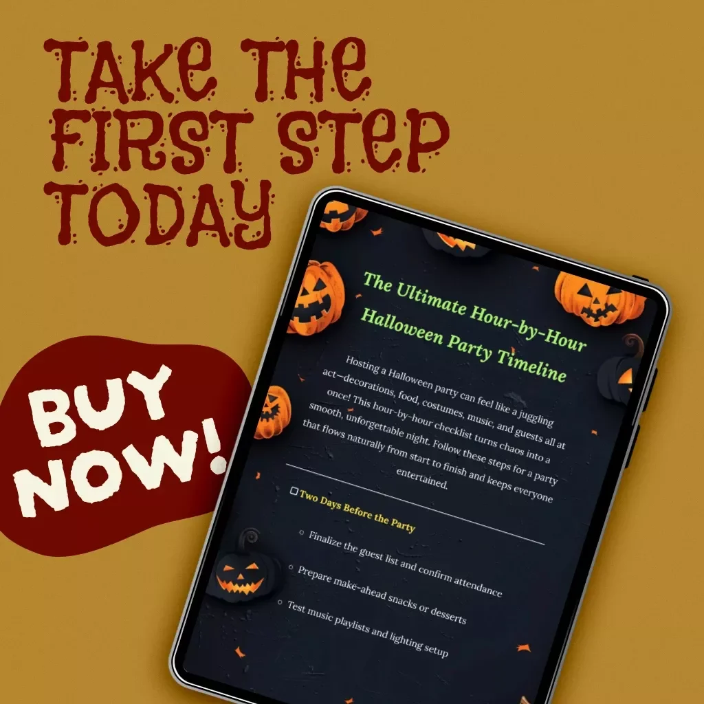 The Ultimate Hour-by-Hour Halloween Party Timeline | Printable Checklist | Digital Download Halloween Party Planner