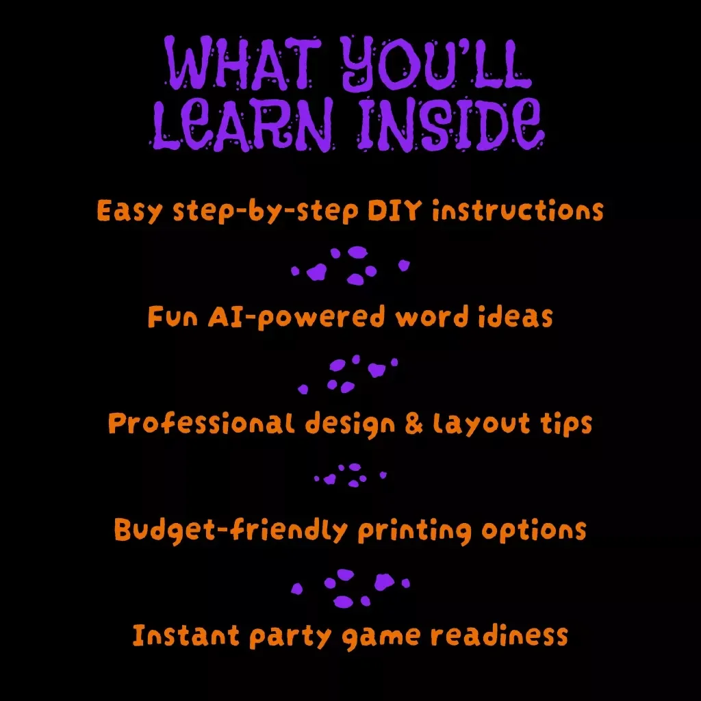 How to Make Adult Halloween Taboo Card | DIY Game Night Guide | Printable Party eBook for Adults