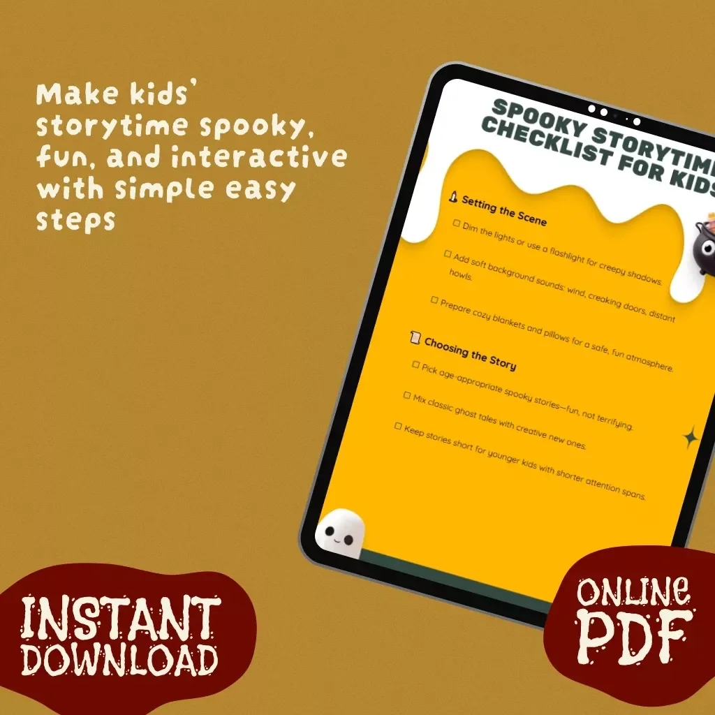 Spooky Storytime Checklist for Kids – Fun & Safe Spooky Stories for Kids Digital Guide