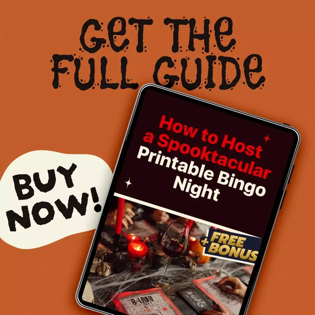 How to Host a Spooktacular Printable Bingo Night | Halloween Party Game Guide | Digital Download eBook for Families, Friends & Classrooms