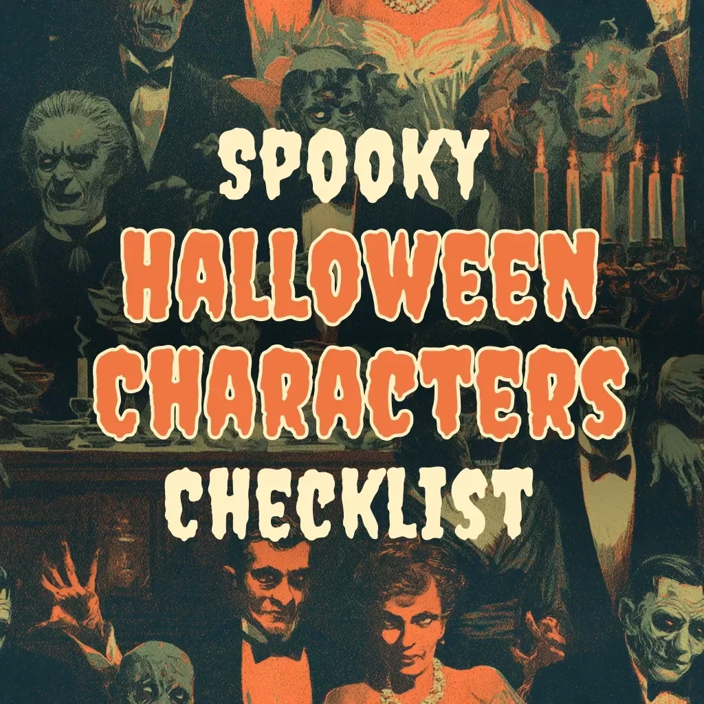 Spooky Halloween Characters Checklist | Digital Download | Costume Planning Guide for DIY Horror, Fantasy & Pop Culture Villains