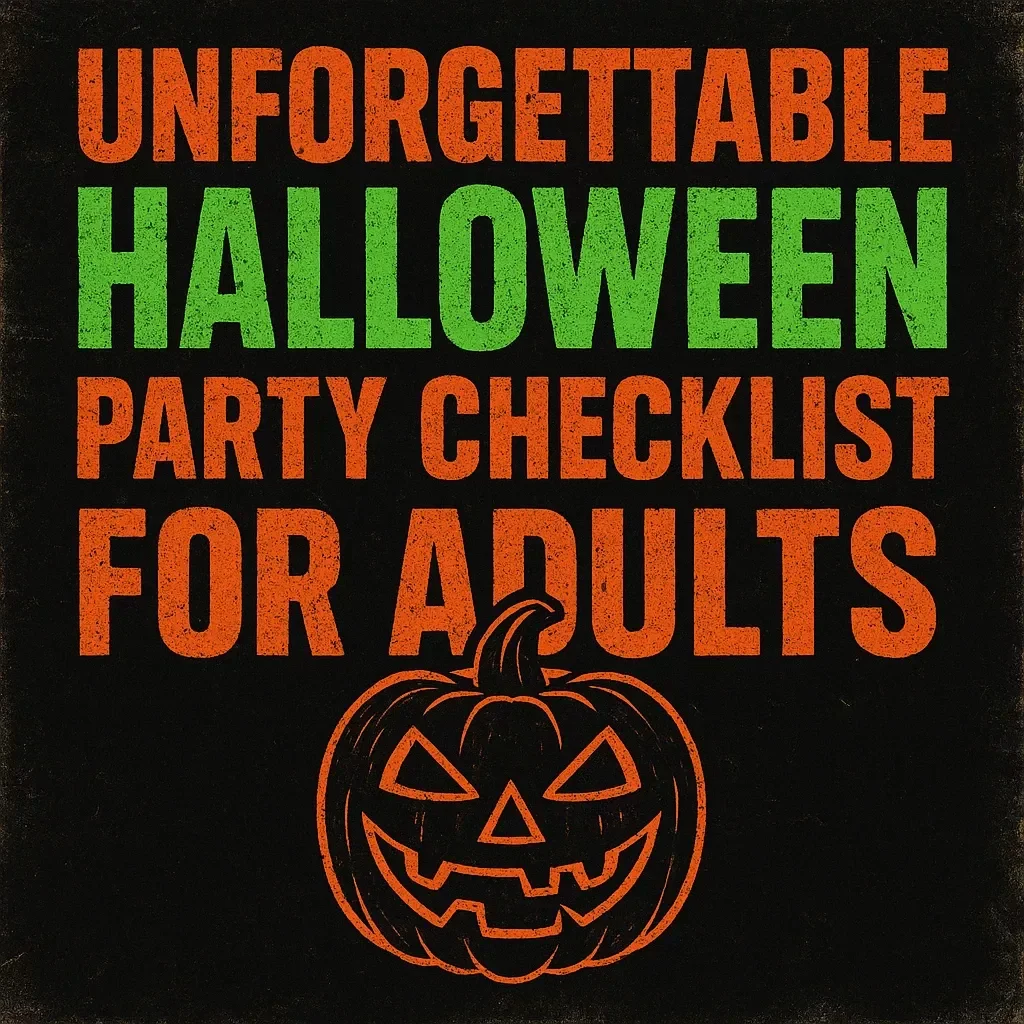 Unforgettable Halloween Party Checklist for Adults | Digital Download Guide, eBook & Printable Planner for Halloween Bash, Party Ideas, Food, Drinks, Games & Decorations