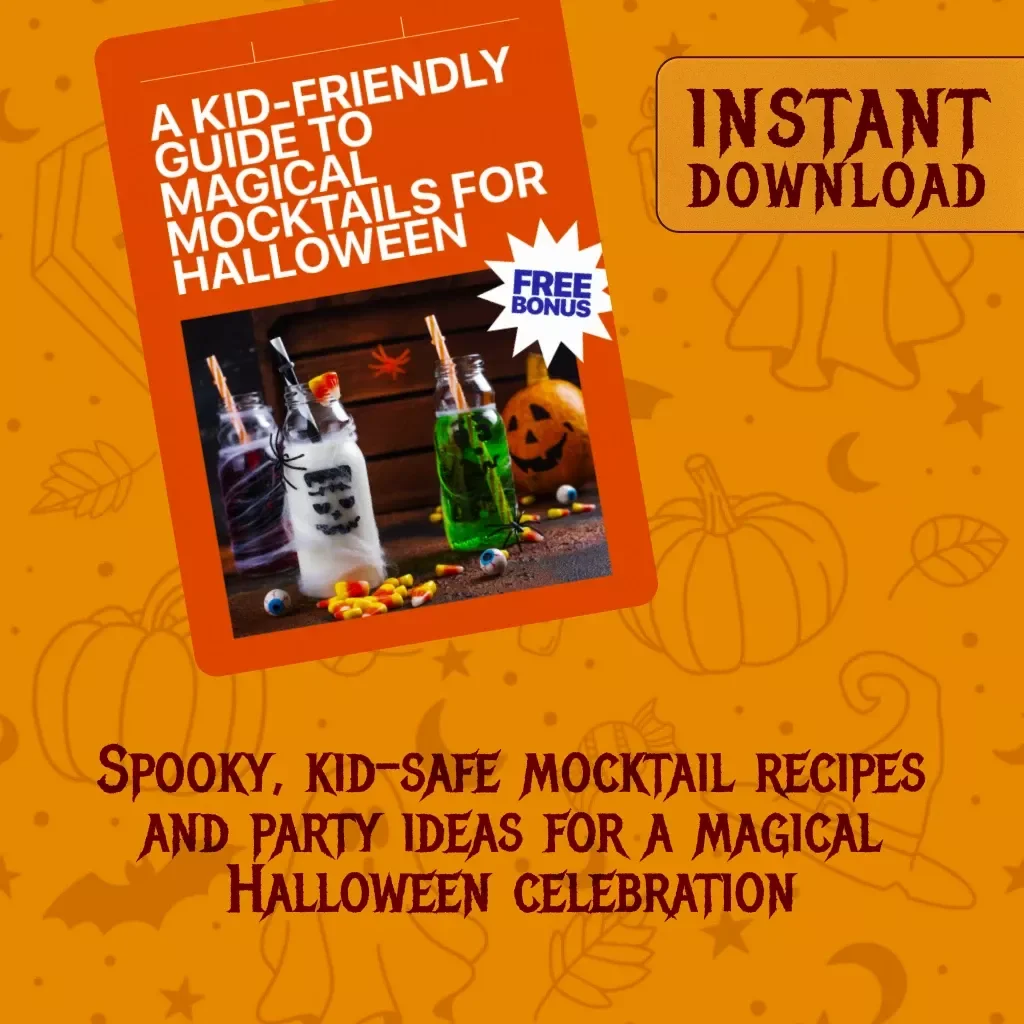 A Kid-Friendly Guide to Magical Mocktails for Halloween | Spooky Kid-Safe Mocktails eBook, Fun Halloween Drink Recipes for Kids Party