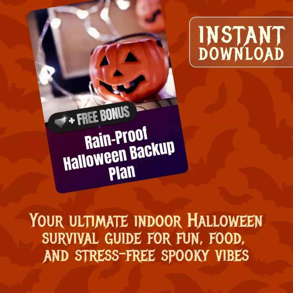 Rain-Proof Halloween Backup Plan | Digital Guide for Indoor Fun, Food, Games & Party Prep | Backup Plan in a Box