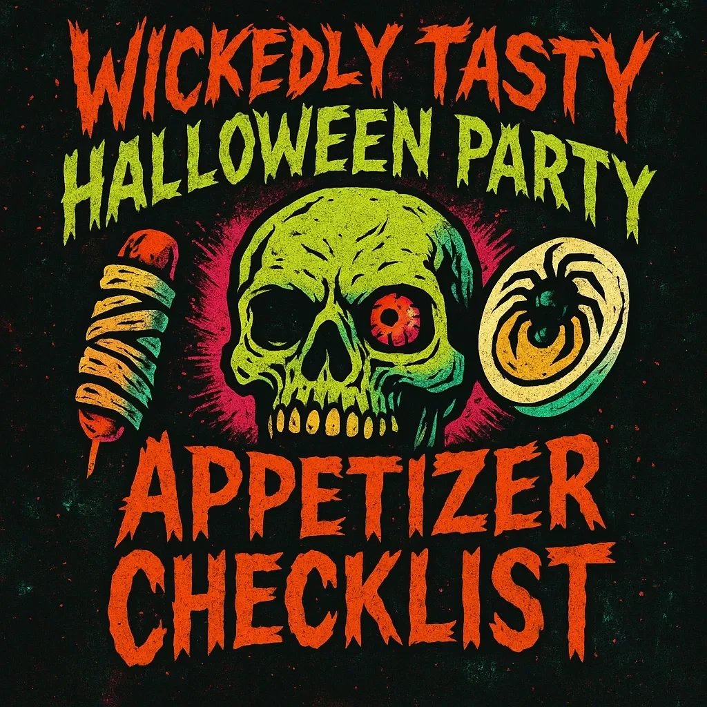 Wickedly Tasty Halloween Party Appetizer Checklist | Digital Download Guide, eBook, Printable Party Planning Resource for Spooky Entertaining