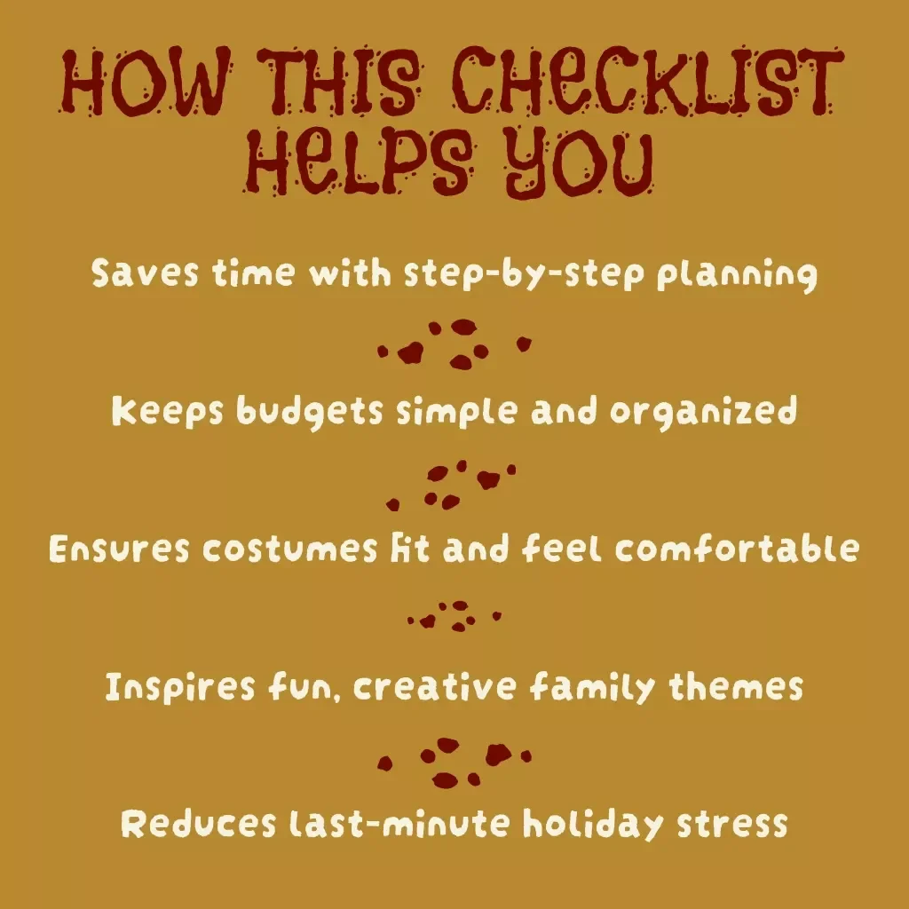 Family Halloween Costume Planner: Easy Checklist | Digital Download | Family Halloween Costume Planner for Parents, Kids & Pets | Printable Guide for Stress-Free Group Costumes