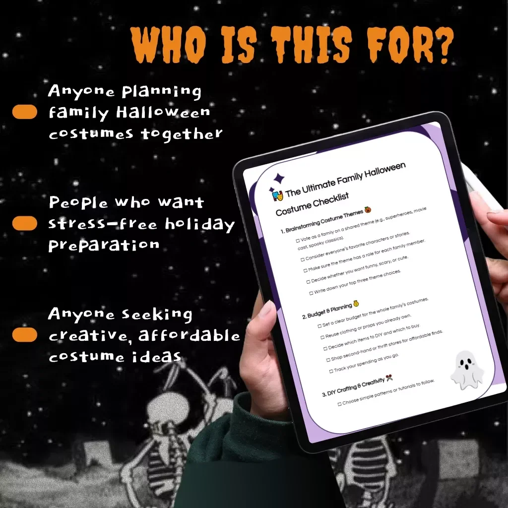 The Ultimate Family Halloween Costume Checklist | Printable Digital Download | Family Halloween Costumes Planner & Guide
