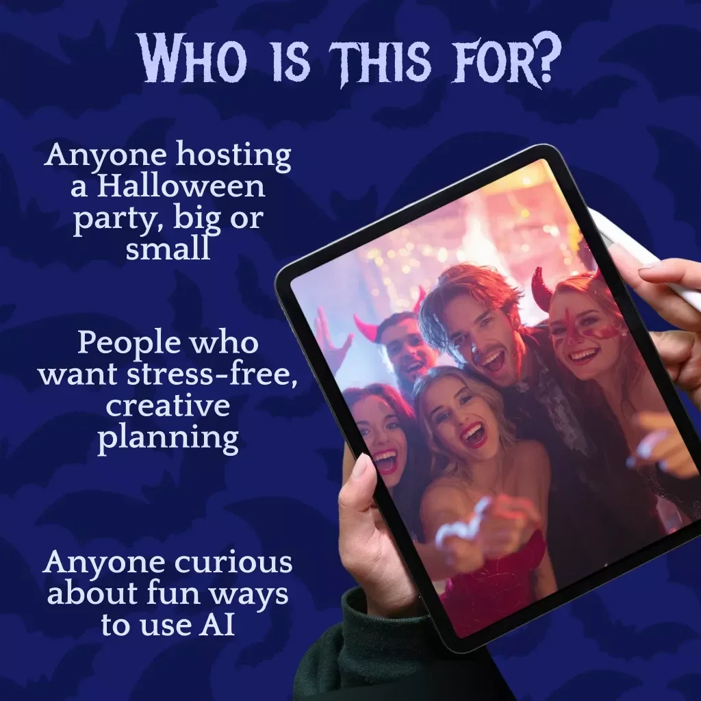 AI & Frights: Your Ultimate Printable Halloween Party Planner | Digital Download Guide with AI Tool Tips to Create Printable Halloween Party Planner, eBook, Checklists & Templates