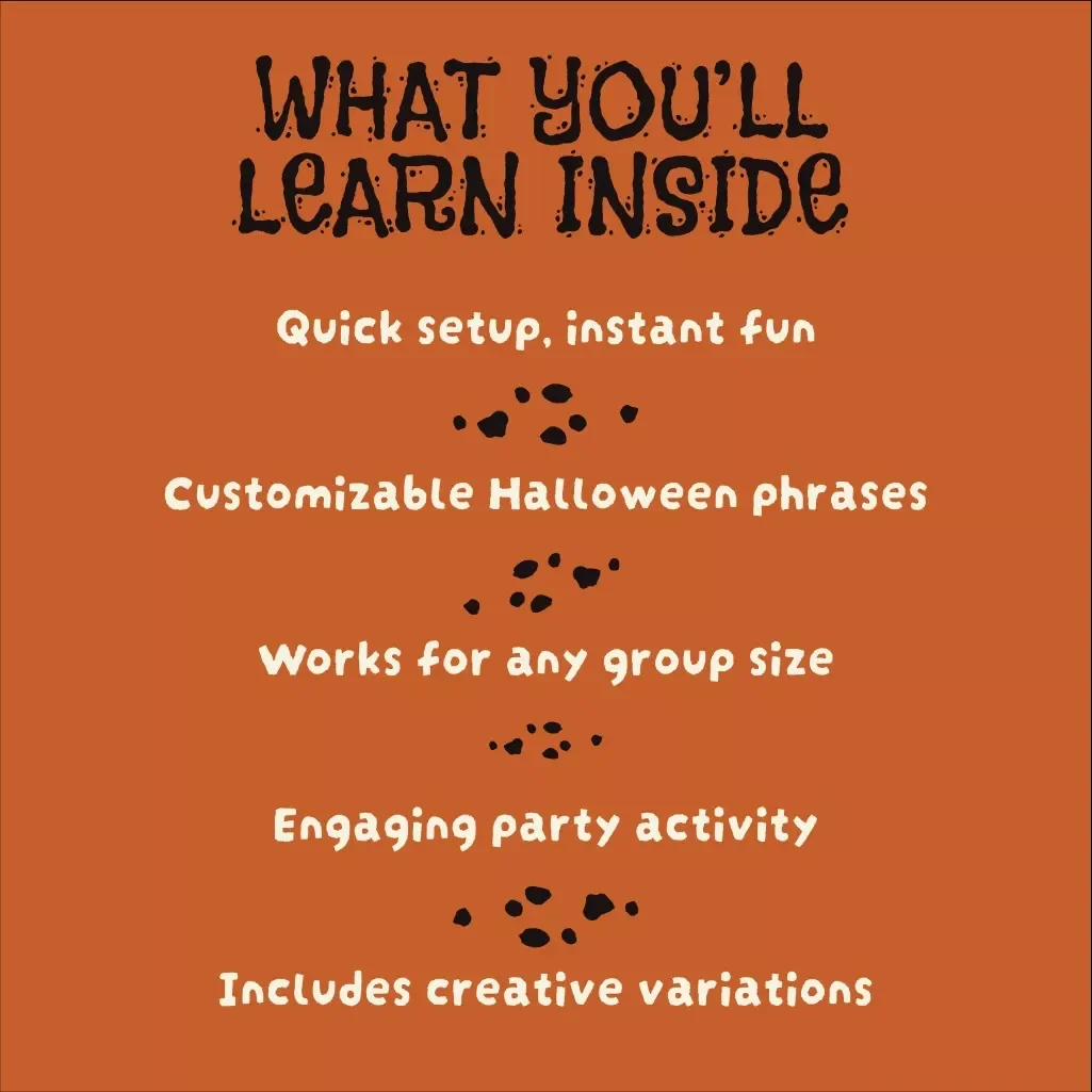 Spooky Phrase Frenzy for Halloween | Printable “Finish the Phrase” Halloween Game | Digital Download Guide & Party Fun