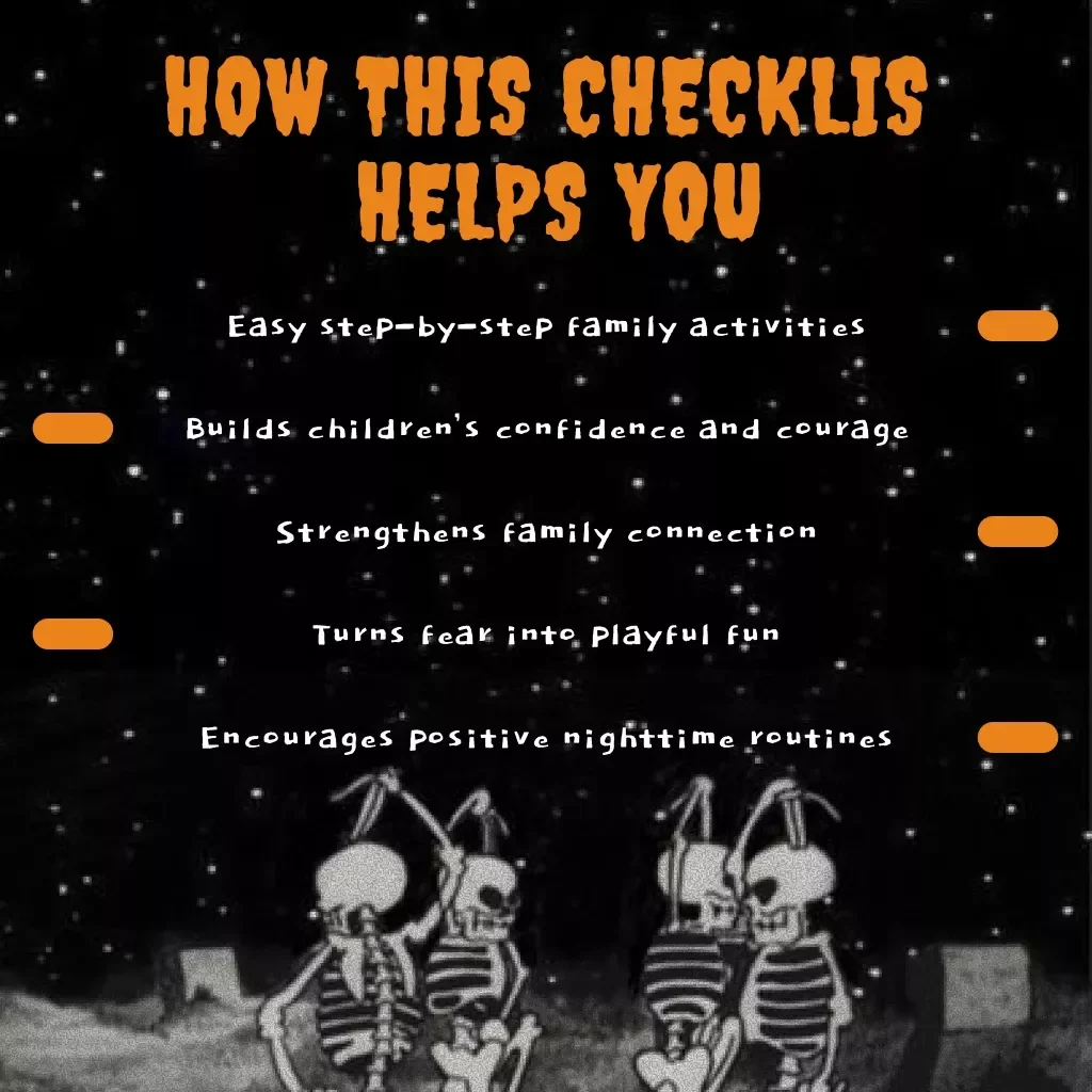 Nighttime Fear-Facing Fun Tracker | Family Nighttime Fear-Facing Challenge Tracker | Printable Checklist for Kids & Parents